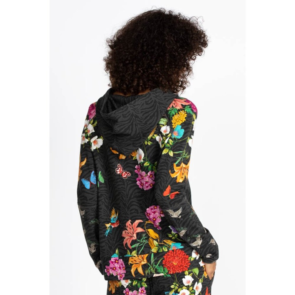 Johnny Was Blooming Breeze Short Sleeve Floral Tee Crew Neck Shirt Black Top NEW - Picture 8 of 8